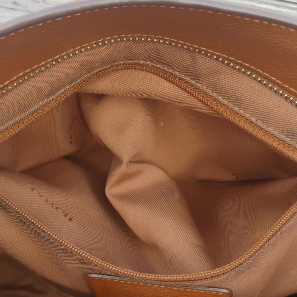 🍍Coach Sophia Tote In Tan/Brown Pebbled Leather - Picture 15 of 16